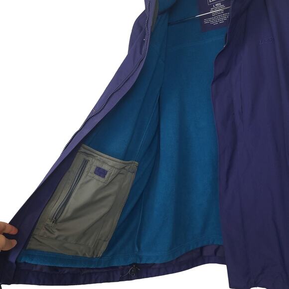 L.L. Bean Men's 3 in 1 Jacket Sz Large Hooded Parka w/ Removable Fleece Jacket - Picture 7 of 16